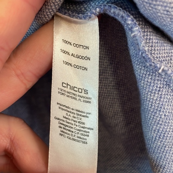 Chico's Floral Sweater Top Woman's Size 2 - Picture 4 of 14